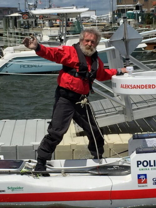 Aleksander Doba gotowy na zimne wody północnego Atlantyku. Fot. Piotr Chmieliński