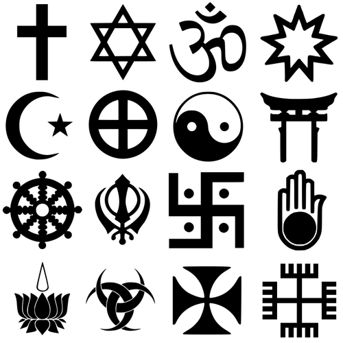 fot. Szczepan1990. Wikipedia. Symbole religijne na świecie