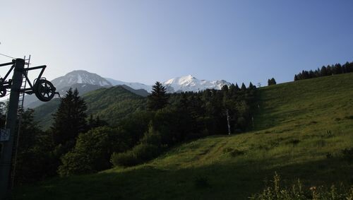 Fot.Podejście do pierwszej stacji kolejki Tramway du Mont Blanc